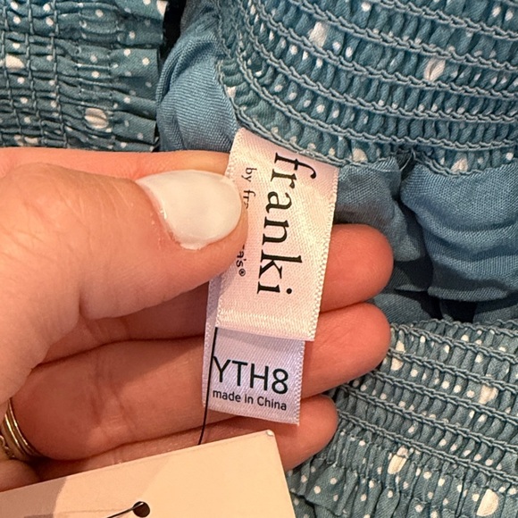 Francesca's Collections Blue Ruffle Mini Skirt - Picture 2 of 3